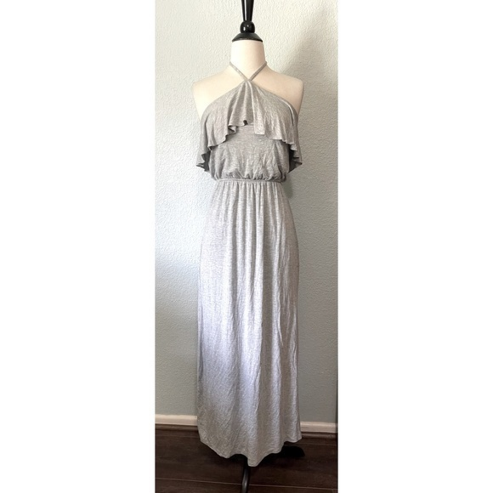 Velvet Torch Halter Maxi Dress Small